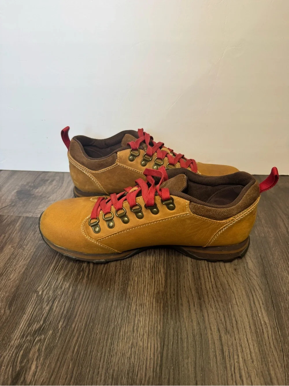L.L.Bean Men’s Leather Hiking Trail Shoes Brown Low Lace Up Outdoor Boots Sz 9 M